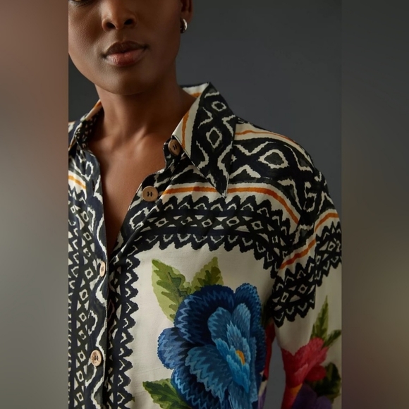 Farm Río By Anthropologie Classic Button Down - Picture 4 of 11